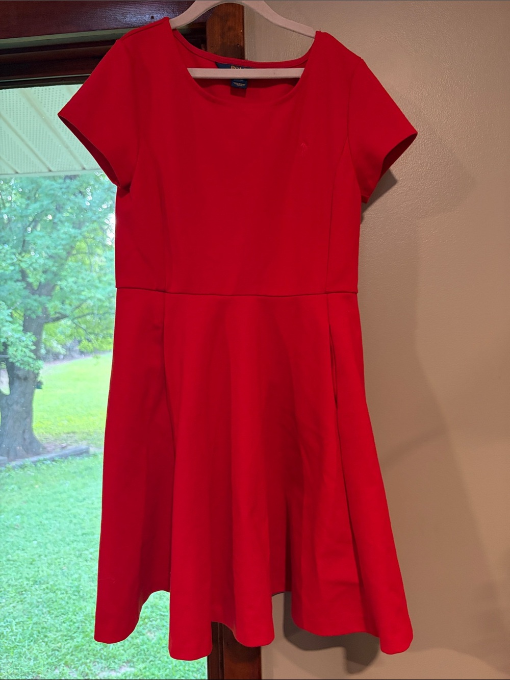 Polo by Ralph Lauren Girls' Bright Red Fit & Flare Dress
